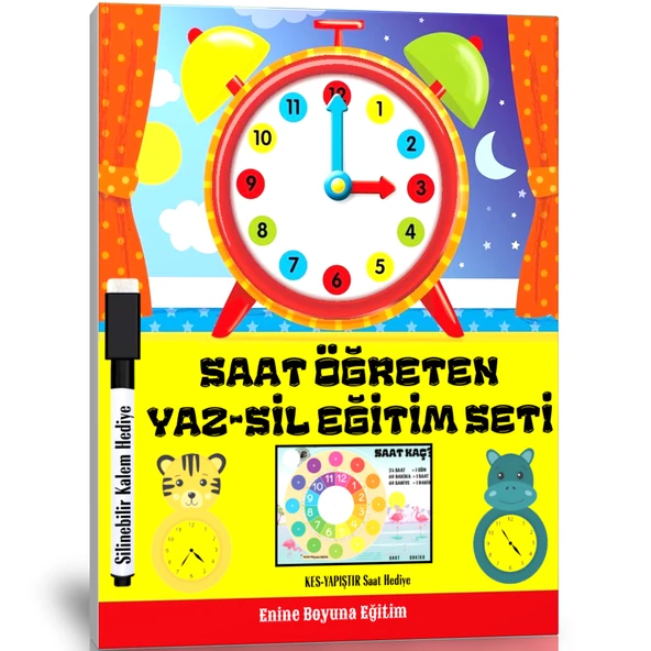 Saat Öğreten YAZ-SİL Eğitim Seti