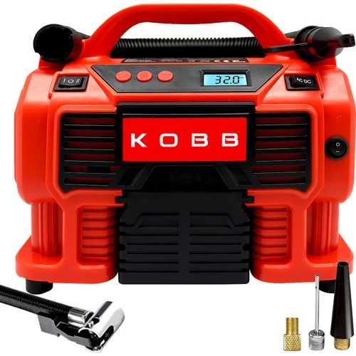 KOBB KB300 12Volt/220Volt 160 PSI Dijital Basınç Göstergeli Lastik & Yatak Şişirme Pompası