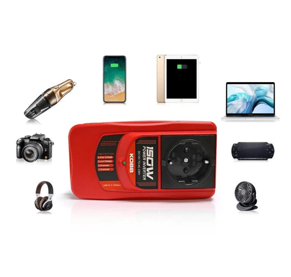 KOBB KBN150 12V/220V 150Watt Modifiye Sinüs Dönüştürücü İnvertör - 10