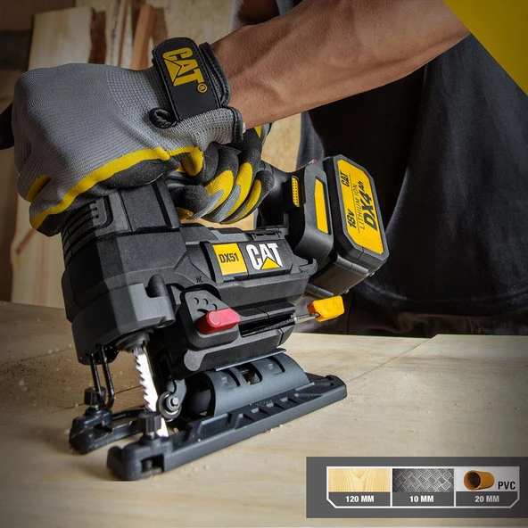 CAT DX51B 18Volt Kömürsüz Profesyonel Dekupaj Testere (Akü Dahil Değildir) - 8