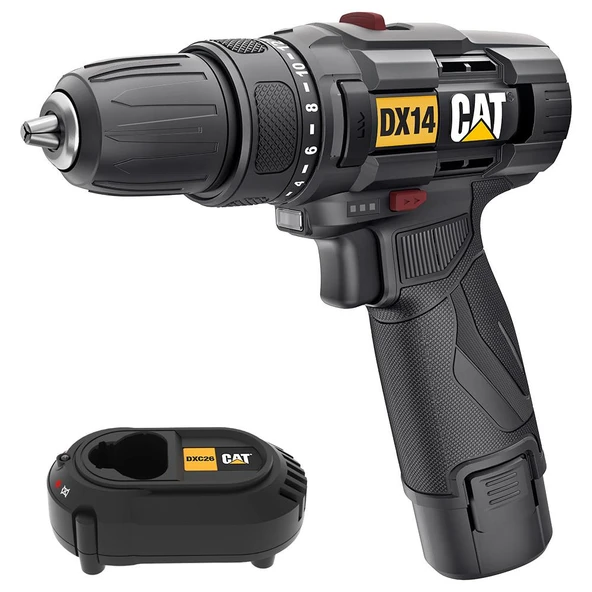 CAT DX14 12Volt/2.0Ah Li-ion Profesyonel Şarjlı Matkap - 6