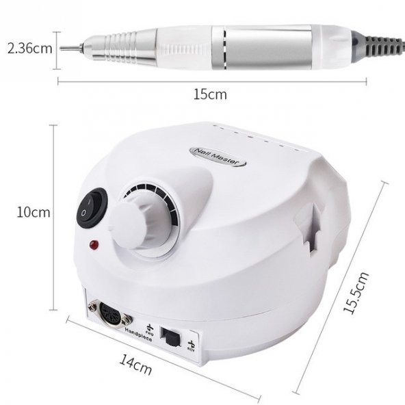 Törpü Manikür Pedikür Makinesi Profesyonel Elektrikli Taşınabilir Freze Tırnak Parlatıcı  - 35000 Rpm - 6