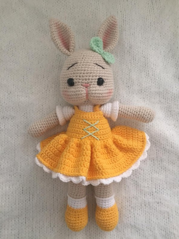 Bayan Tavşan Monami Amigurumi Organik Oyuncak - 1