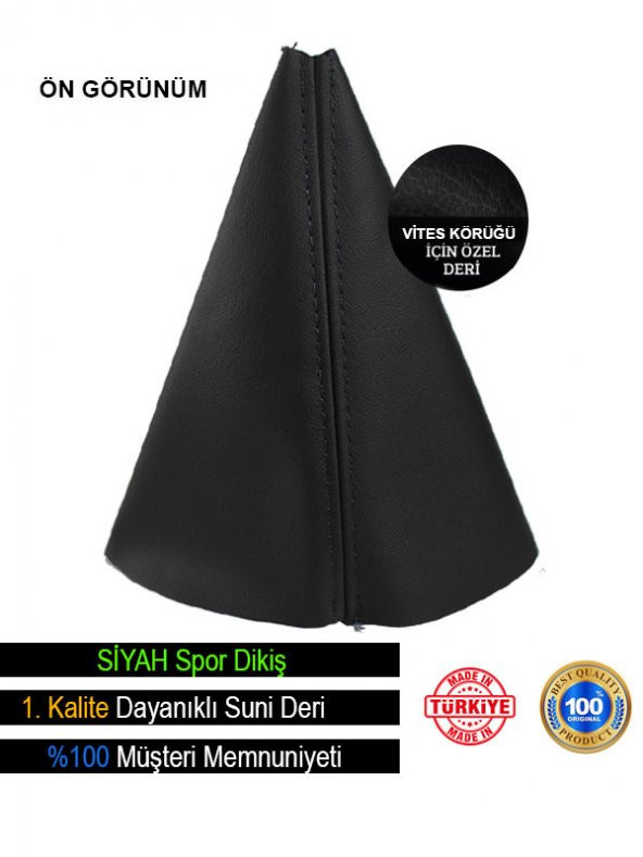 Kia Optima Siyah Deri Özel Tasarım Siyah Spor Dikiş Vites Körüğü