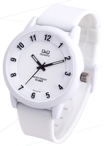 Q&Q VR52J003Y Su Geçirmez Silikon Kordonlu Unisex Kol Saati - 4