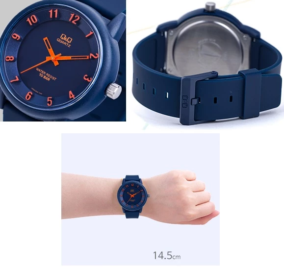 Q&Q VR52J002Y Su Geçirmez Silikon Kordonlu Unisex Kol Saati - 6