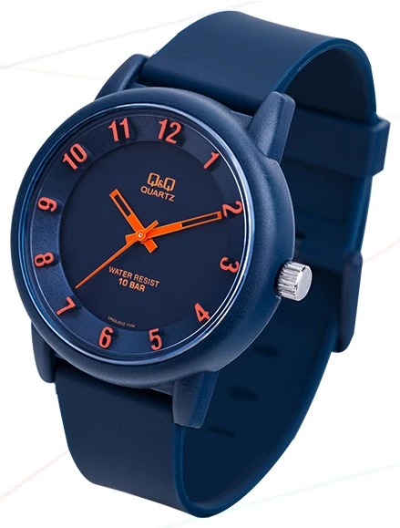 Q&Q VR52J002Y Su Geçirmez Silikon Kordonlu Unisex Kol Saati - 4