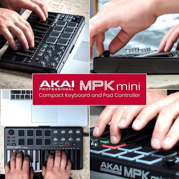 Akai Mpkmini 2 Müzik Prodüksiyonu Klavye Kontrol Cihazı Siyah - 6