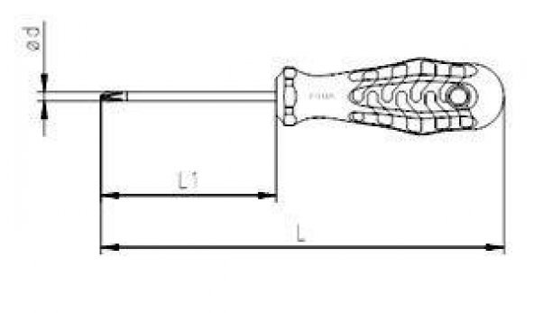 İzeltaş Opak Seri Yıldız Uçlu Tornavida 8x150 - 2
