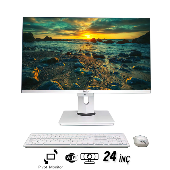 İzoly P505 İ5-10400 16GB 512GB 24" FHD Webcam Pivot All In One Bilgisayar ürün görseli 1