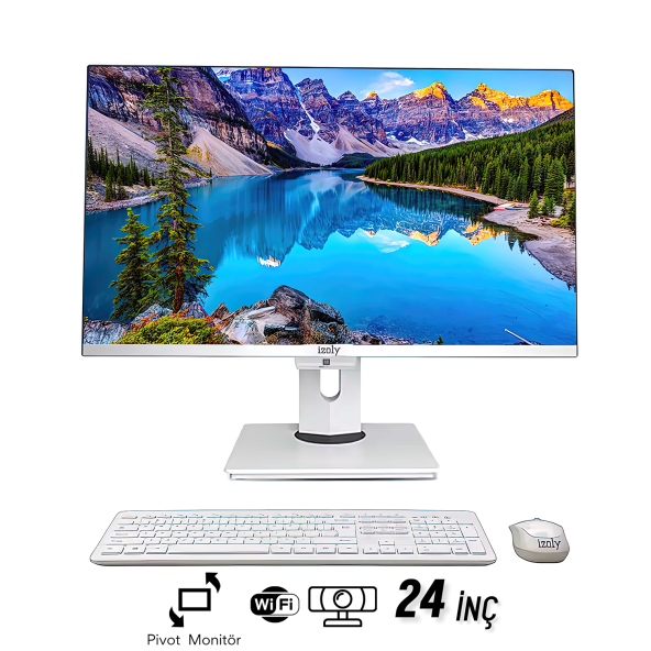 İzoly P503 İ5-10400 8GB 1TB 24" FHD Webcam Pivot All In One Bilgisayar ürün görseli 1