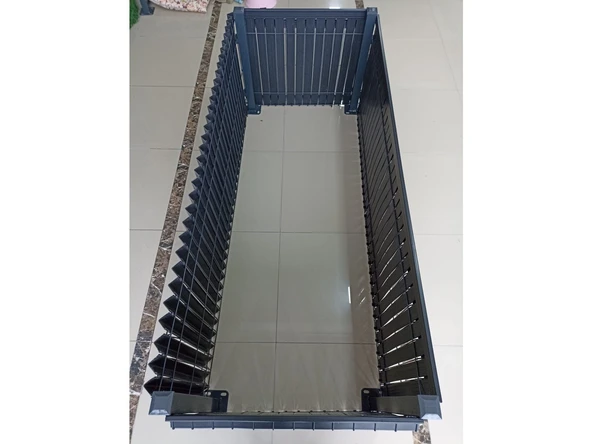 Renklievim Mezarlık, Kolay Kurulum Mezarlık Antrasit PVC Kaplama , Mezarlık alanı çevirme 85x185CM - 4