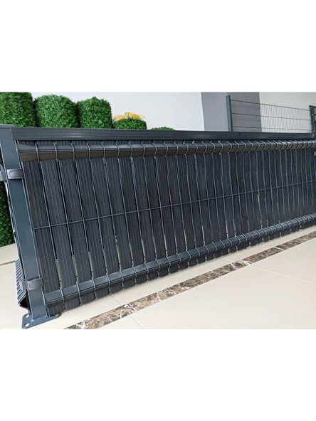 Renklievim Mezarlık, Kolay Kurulum Mezarlık Antrasit PVC Kaplama , Mezarlık alanı çevirme 85x185CM - 3