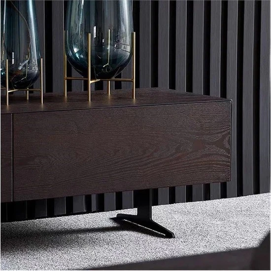 Dekorafence Paneli Duvar Çıtası Lambiri Kanallı Antrastit 2 Metre