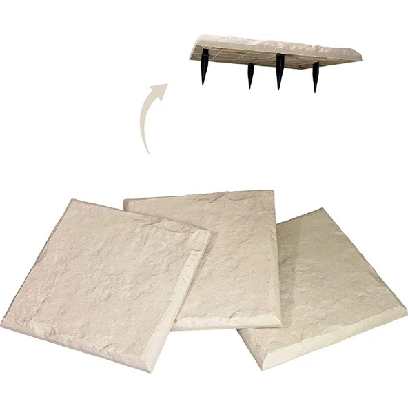 RENKLİ EVİM Dekoratif Basamak Taşları - Dış Mekan Yolu Pvc 16 Adet