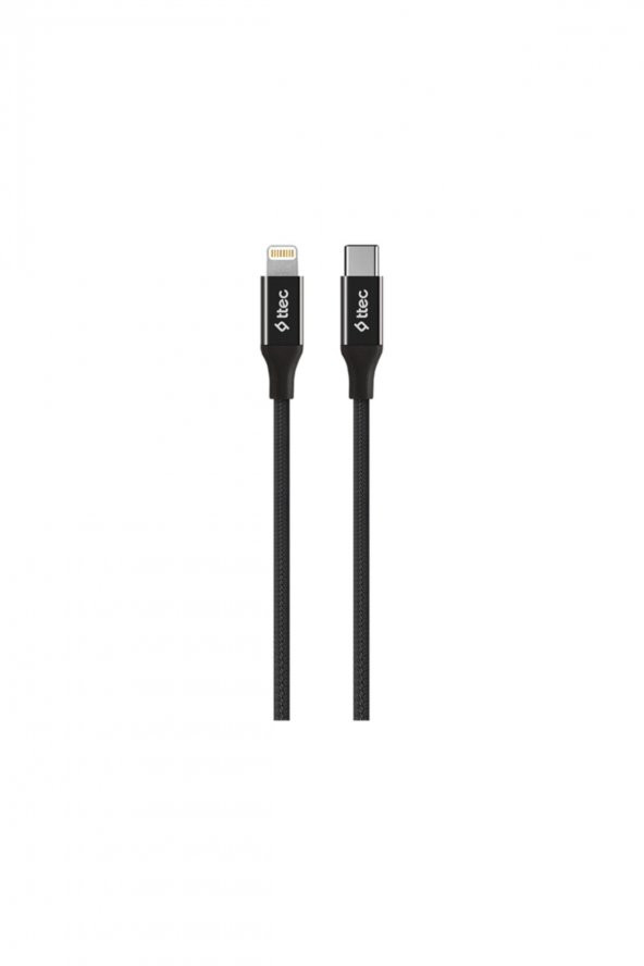 Ttec 2DK41S AlumiCable USB-C - Lightning Hızlı Şarj Kablosu 150cm Siyah