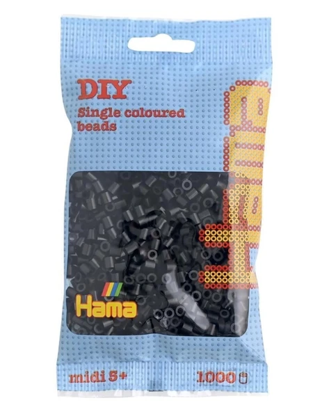 Hama Boncuk Midi 1.000’lik poşet - Siyah 207-18