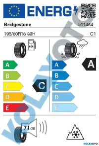 Bridgestone Blizzak LM005 195/60R16 89H M+S 3PMSF (Kış) (2022)