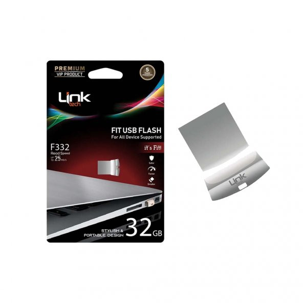 Linktech F332 Premium Fit 32GB USB Bellek - USB Flash Drive - 2