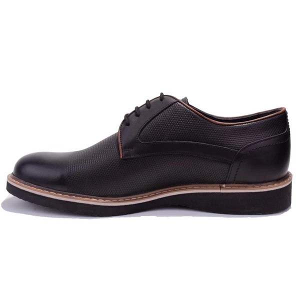 Dagoster DMA08-1329 Siyah Ortopedik Günlük Erkek Deri Ayakkabı - Resim 3