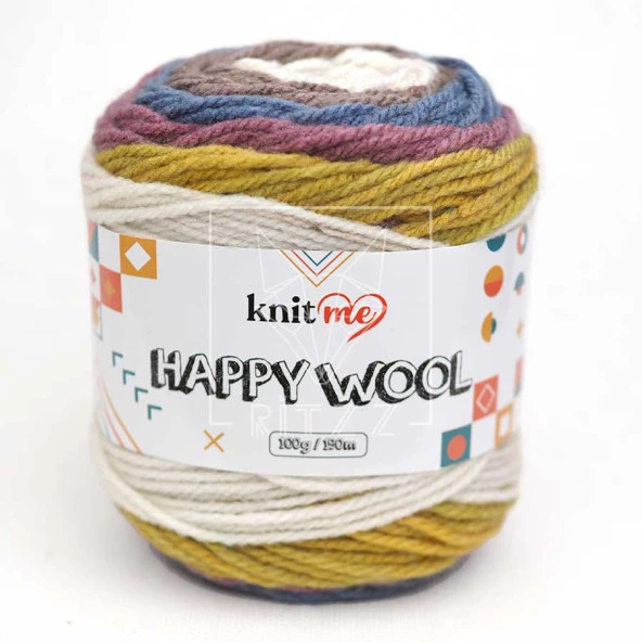 Knit Me Happy Wool Ebruli Yün İp / HW18