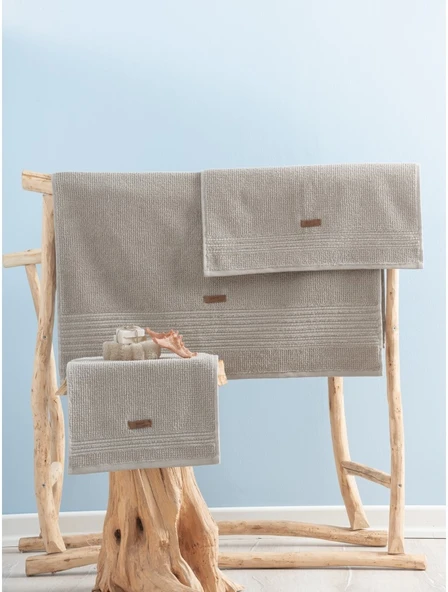 Cotton Box %100 Pamuk 3 Parça Wellness Havlu Seti - Sand Bej