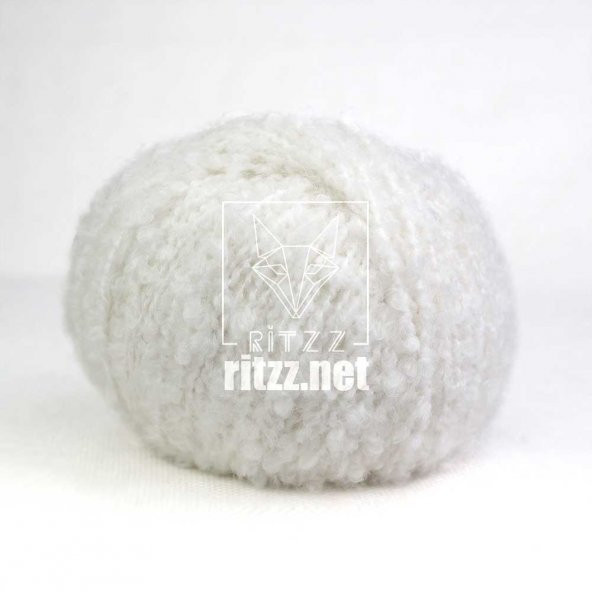 Knit Me Curly Alpaca KC01 Beyaz - 2