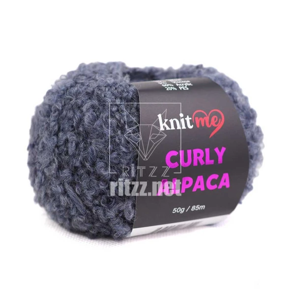 Knit Me Curly Alpaca KC07 Denim