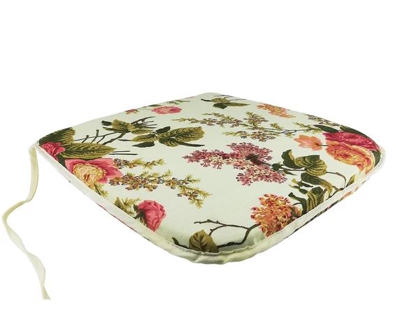 mandaş sandelye minderi duk kumaş 38*40 cm 4 adet ingiliz gül