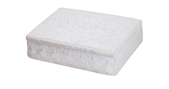 altın kelebek çift kişilik pike takımı ebru capiçino SANDIK HEDİYELİ - 4