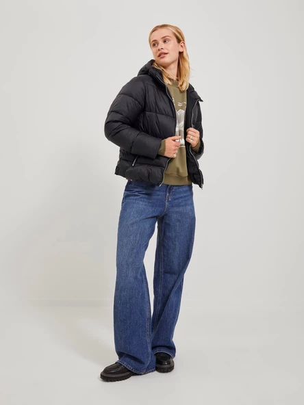 JJXX Bayan Puffer Kapüşonlu Siyah Renk Mont 12238268 - 3
