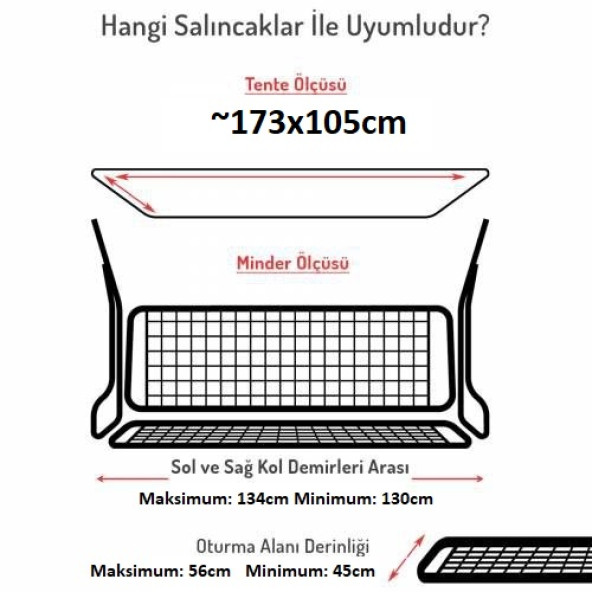 Mandaş Süngerli Salıncak Minder Seti (Duck Kumaş)-2 KİŞİLİK-Denizci Mavi - 3