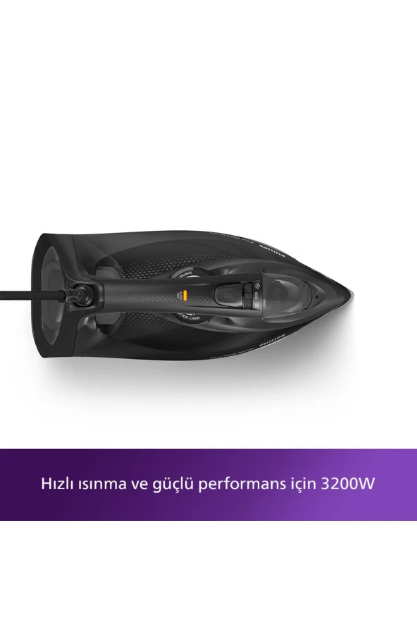 Philips Azur DST7511/80 7500 Serisi Siyah 3200 W Buharlı Ütü - 2