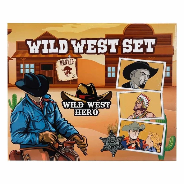 At Arabalı 2 Katlı Kovboy Oyun Seti - Beyaz-Siyah At - 5