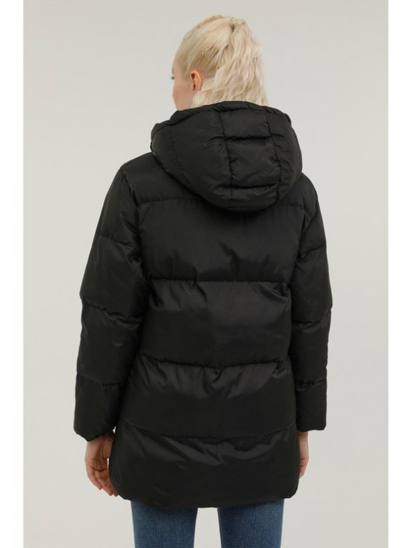 Kinetix W-Bella Coat 2pr Siyah Kadın Uzun Kaban - 2