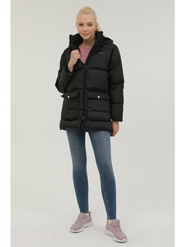Kinetix W-Bella Coat 2pr Siyah Kadın Uzun Kaban - 3