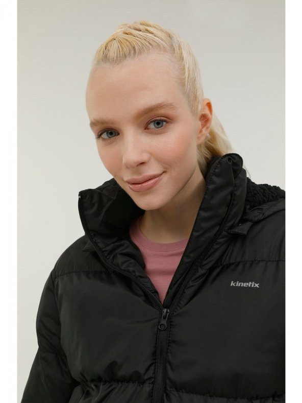 Kinetix W-Bella Coat 2pr Siyah Kadın Uzun Kaban - 5