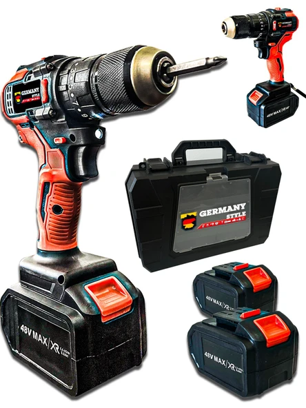Germany Style GRM9007 48 V 5 Ah Çift Akülü Darbeli Matkap