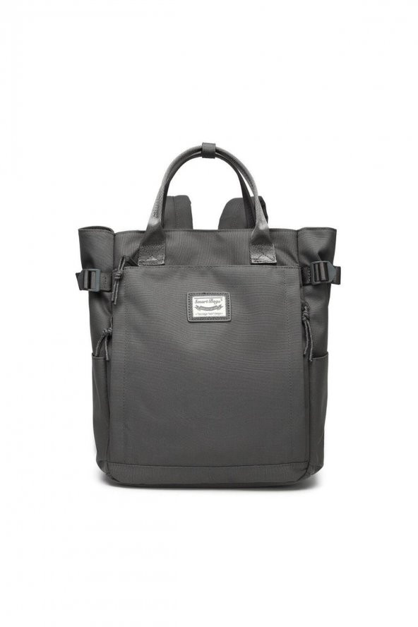 Bagacar Smart Bag 3194 Okul ve Günlük Laptop Bölmeli Sırt Çantasız Koyu Gri - 6