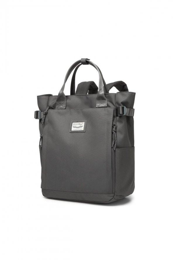 Bagacar Smart Bag 3194 Okul ve Günlük Laptop Bölmeli Sırt Çantasız Koyu Gri - 8