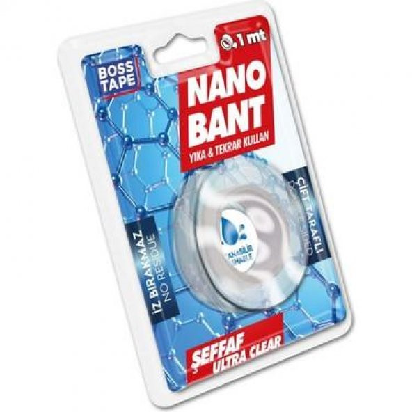 Boss Tape 2MM Şeffaf Nano Bant 19X1MT Blisterli