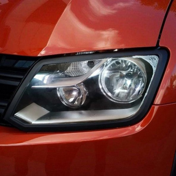 Volkswagen Amarok Far Çerçevesi Siyah Renk Sağ ve Sol Set - 1
