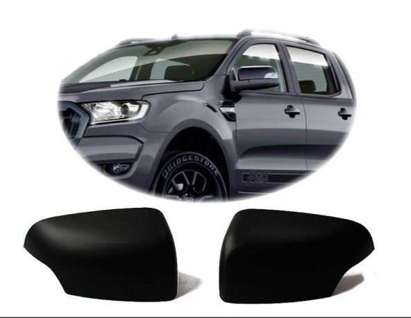 FORD RANGER T7 2015+2018 KAPI KOL AYNA SETİ MAT SİYAH - Resim 2