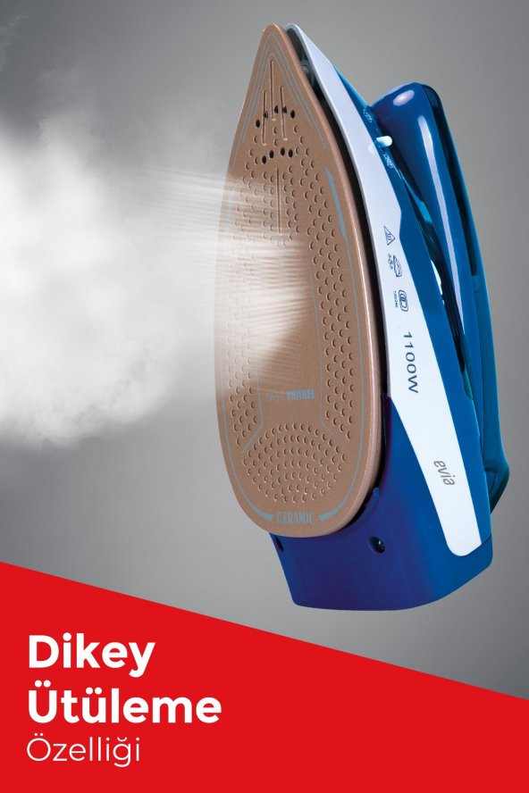 Evia Holiday EA-4603 Şok Buharlı Katlanabilir Dikey Ütüleme Özellikli Seyahat Ütüsü - 4