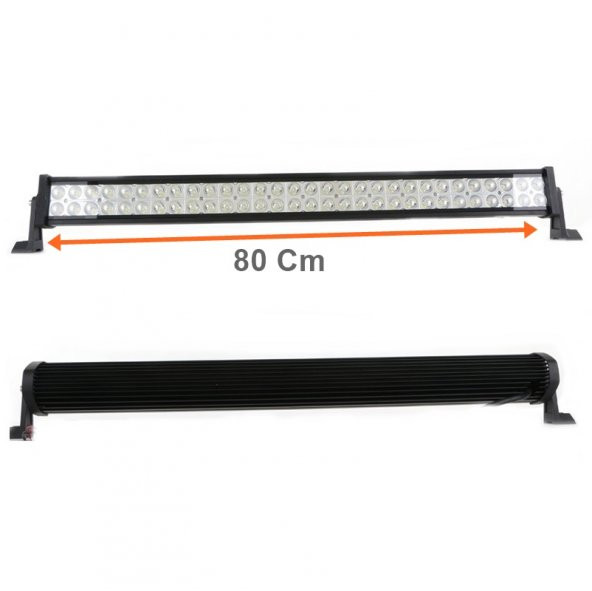 OFFROAD SİS LAMBASI 60LED 180W 80CM BÜYÜK TİP 6000K BEYAZ-LED