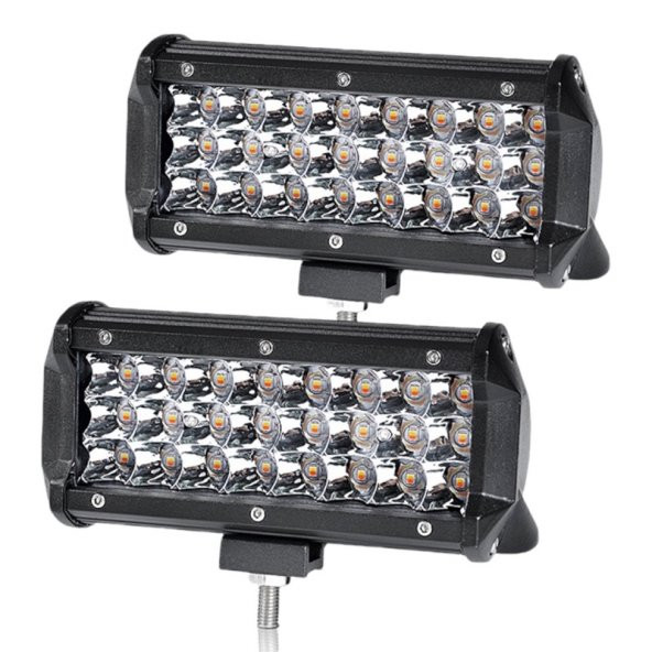 OFFROAD SİS LAMBASI 24 LED 72W  6000K BEYAZ-SARI LED LAS281 2 RENKLİ - Resim 2