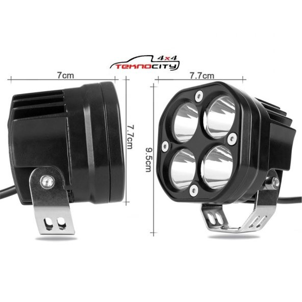 Offroad Sis lambası 4 led 20w beyaz cree led - 2