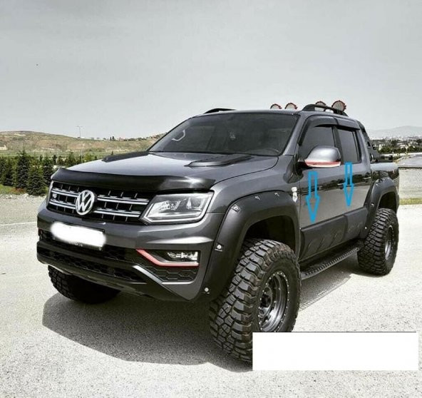 TEKNOCİTY Volkswagen Amarok 2016 + Çamurluk Dodik Takımı Abs Plastik Krom Vidasız AKS903