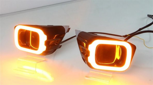 Ford Ranger Sis Lambası çerçevesi  Ledli Sinyalli 2019 - 2021 T8 Uyumlu - Resim 3