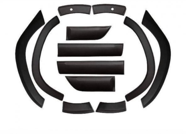 DACİA DUSTER 2013-2018 ÇAMURLUK DODİK KAPI KAPLAMA SETİ KABARTMA TİP - Resim 3